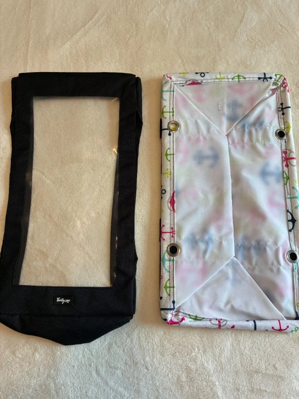 Thirty-One Medium Utility Tote + Top-A-Tote NWT First Mate Anchor Print Retired - Picture 4 of 10